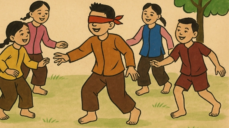 Nội dung bài đồng dao Bịt mắt bắt dê