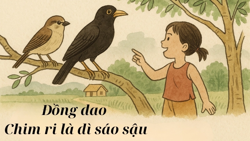 Đồng dao Chim ri là dì sáo sậu
