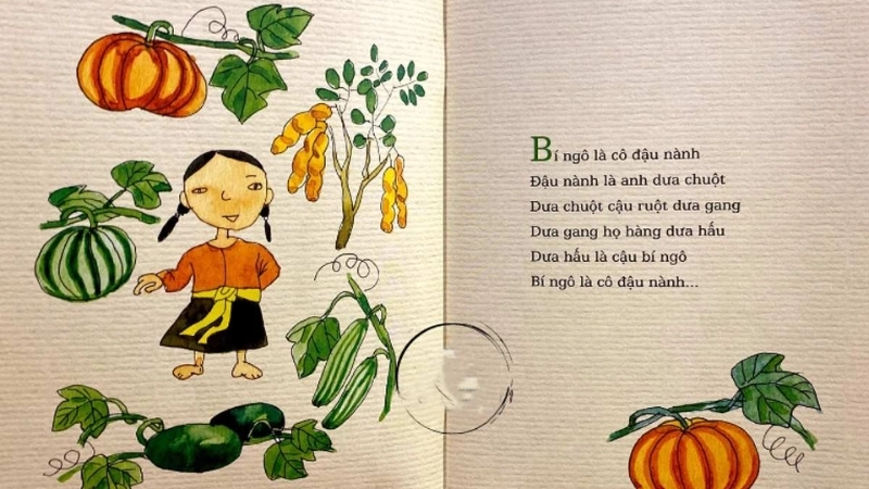 Đồng dao lúa ngô là cô đậu nành là một trong những bài hát dân gian quen thuộc