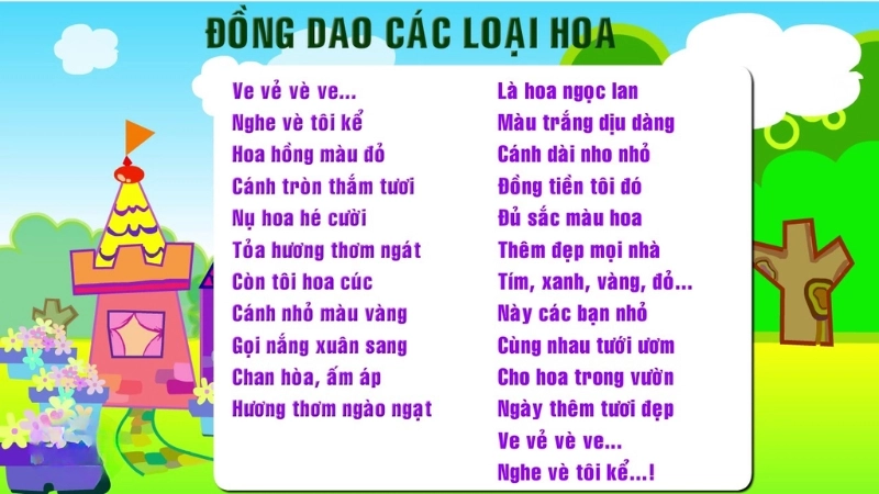 Đồng dao về các loài hoa