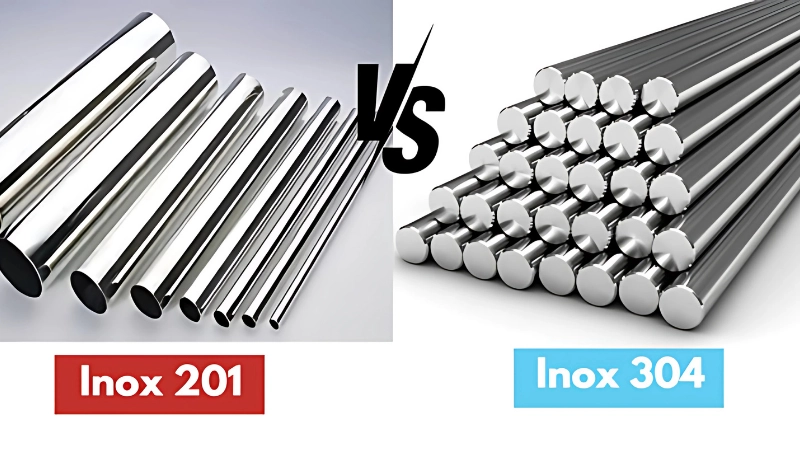 Cách phân biệt inox 304 và 201 trong ứng dụng thực tế