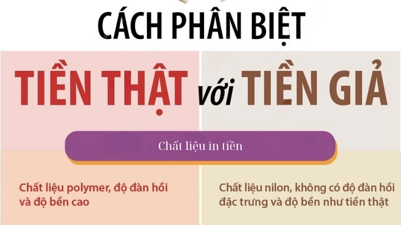 Nhận biết tiền thật thông qua các dấu hiệu an toàn chung