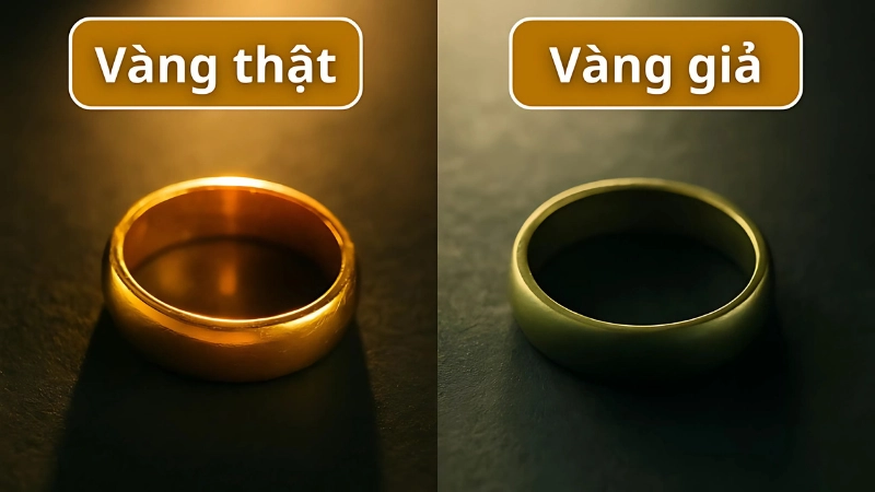 Cách phân biệt vàng thật và vàng giả bằng mắt thường