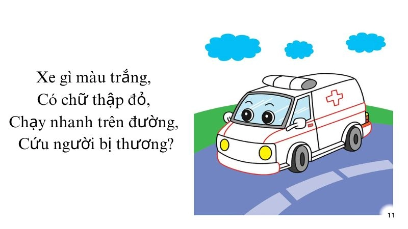 Câu đố về xe cứu thương dễ hiểu dễ nhớ
