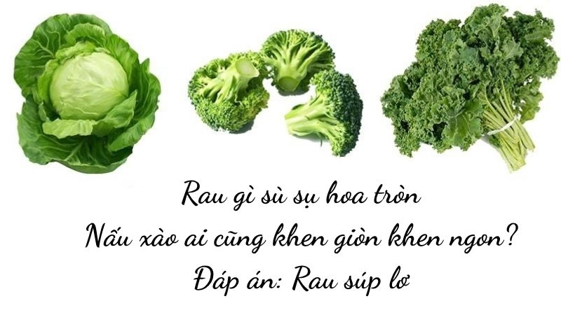 Câu đố về rau giúp tăng khả năng quan sát