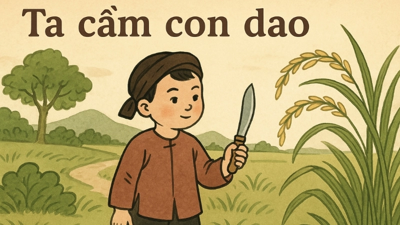 Bài đồng dao Ta cầm con dao