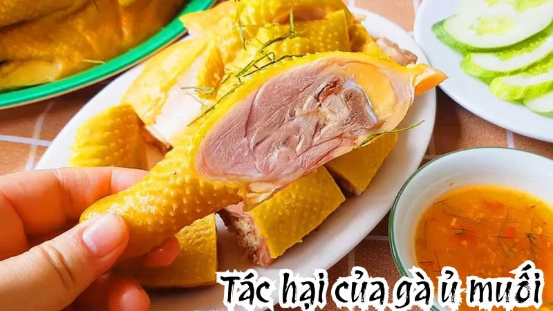 Tác hại của gà ủ muối gây tích muối trong cơ thể
