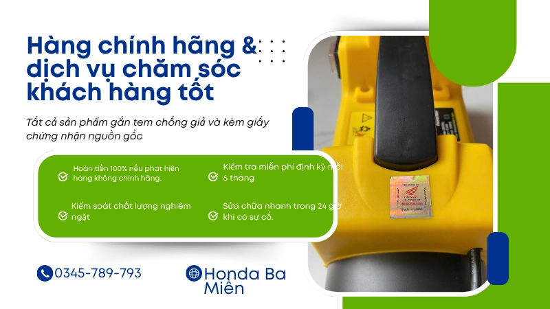 Cam kết chính hãng & dịch vụ hậu mãi đáng tin cậy