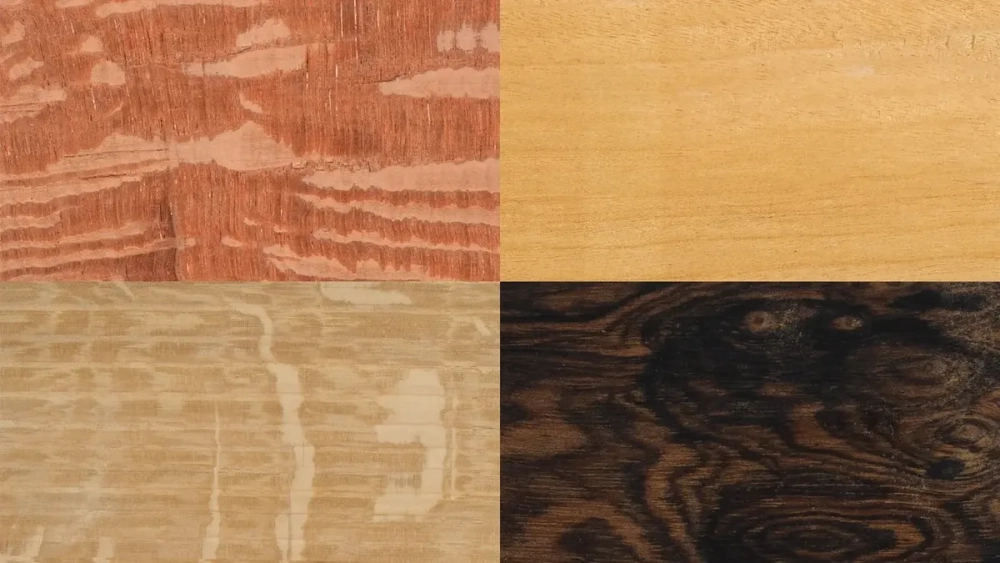 Các loại vân gỗ quý hương với màu đỏ đặc trưng