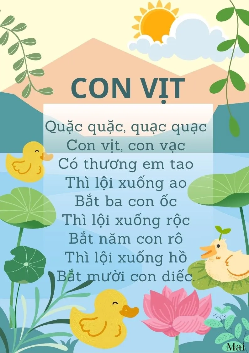 Những con vật bốn chân trong đồng dao về các loài vật 4 chân
